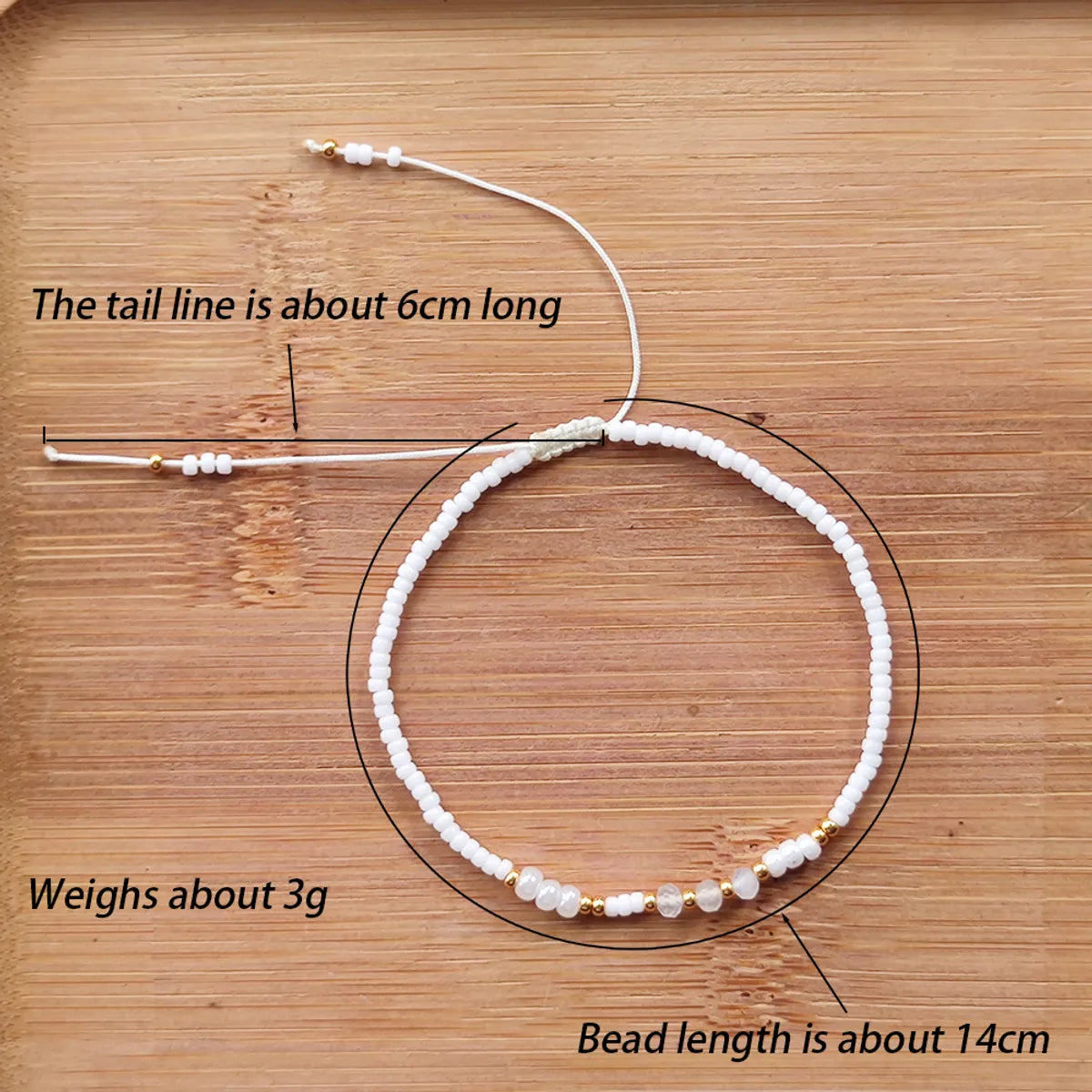 Fairy Style Elegant Simple Style Solid Color Natural Stone Glass Beaded Women's Bracelets