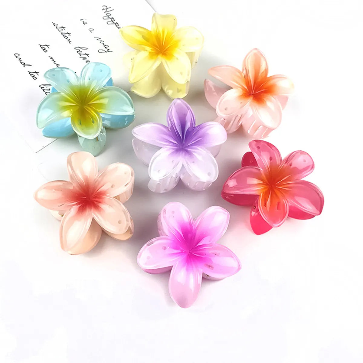 Fairy Style Flower Synthetic Resin Stoving Varnish Hair Claws