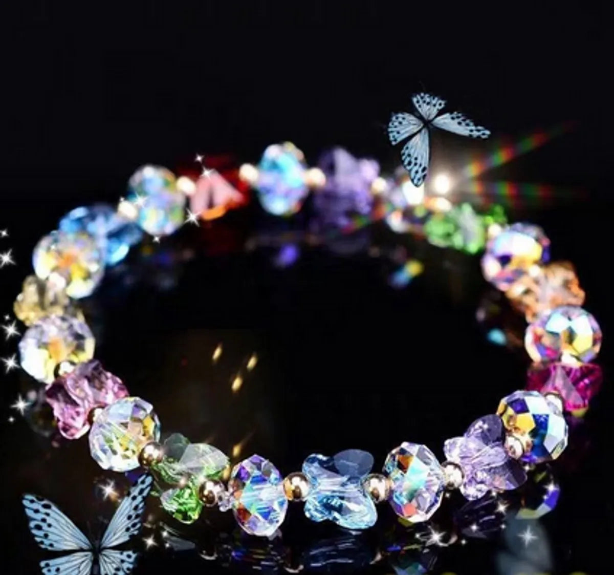 Fairy Style IG Style Butterfly Artificial Crystal Wholesale Bracelets