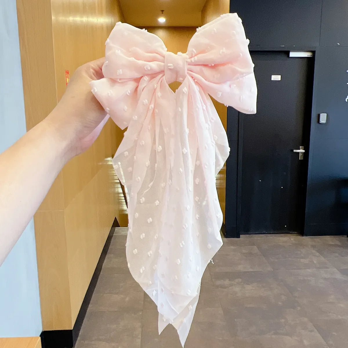 Fairy Style Lady Bow Knot Cloth Hair Clip