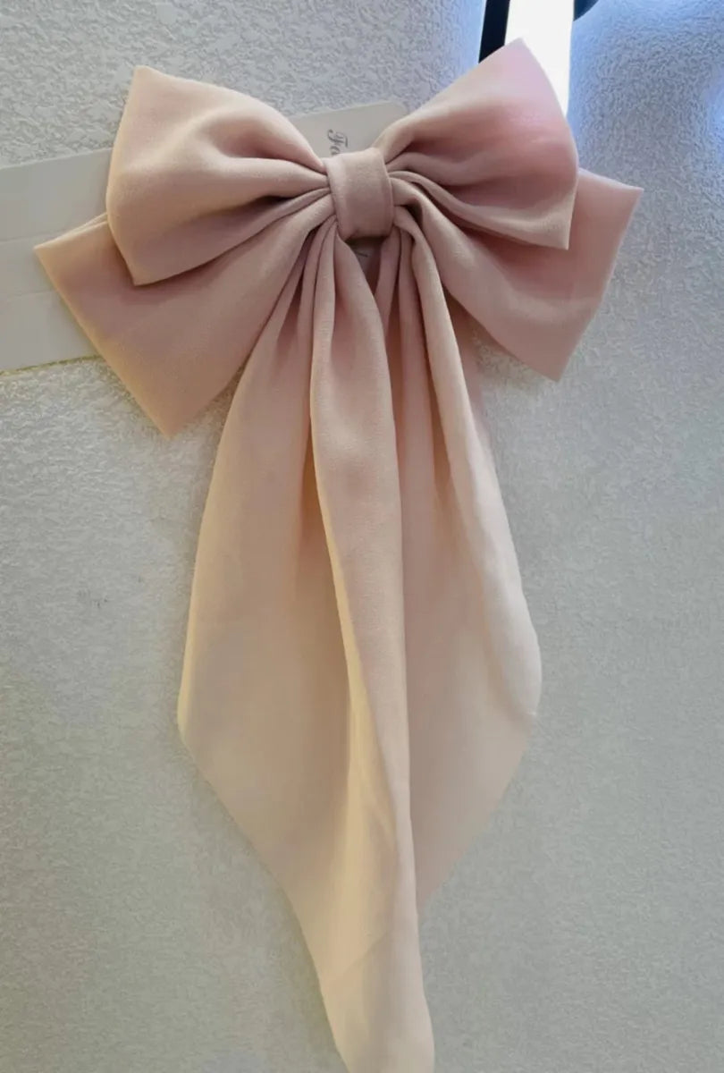 Fairy Style Lady Bow Knot Cloth Hair Clip