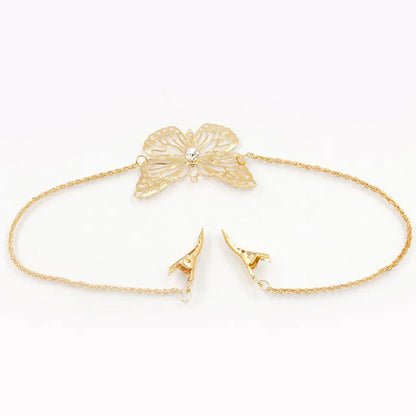 Fairy Style Leaves Butterfly Alloy Plating Hair Band