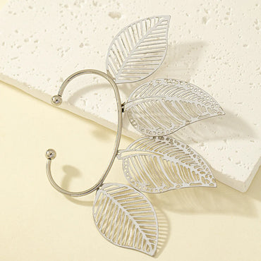 Fairy Style Oversized Leaves Alloy Plating Gold Plated Women's Ear Clips