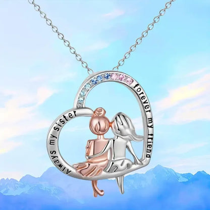 Fairy Style Princess Heart Shape Alloy Rose Gold Plated Women'S Pendant Necklace