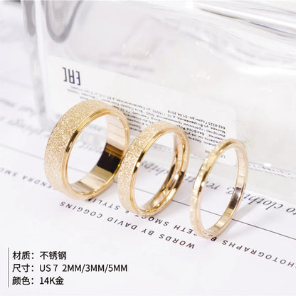 Fashion 316l Titanium Steel Ring New 14k Gold-plated Ring Simple Jewelry Wholesale