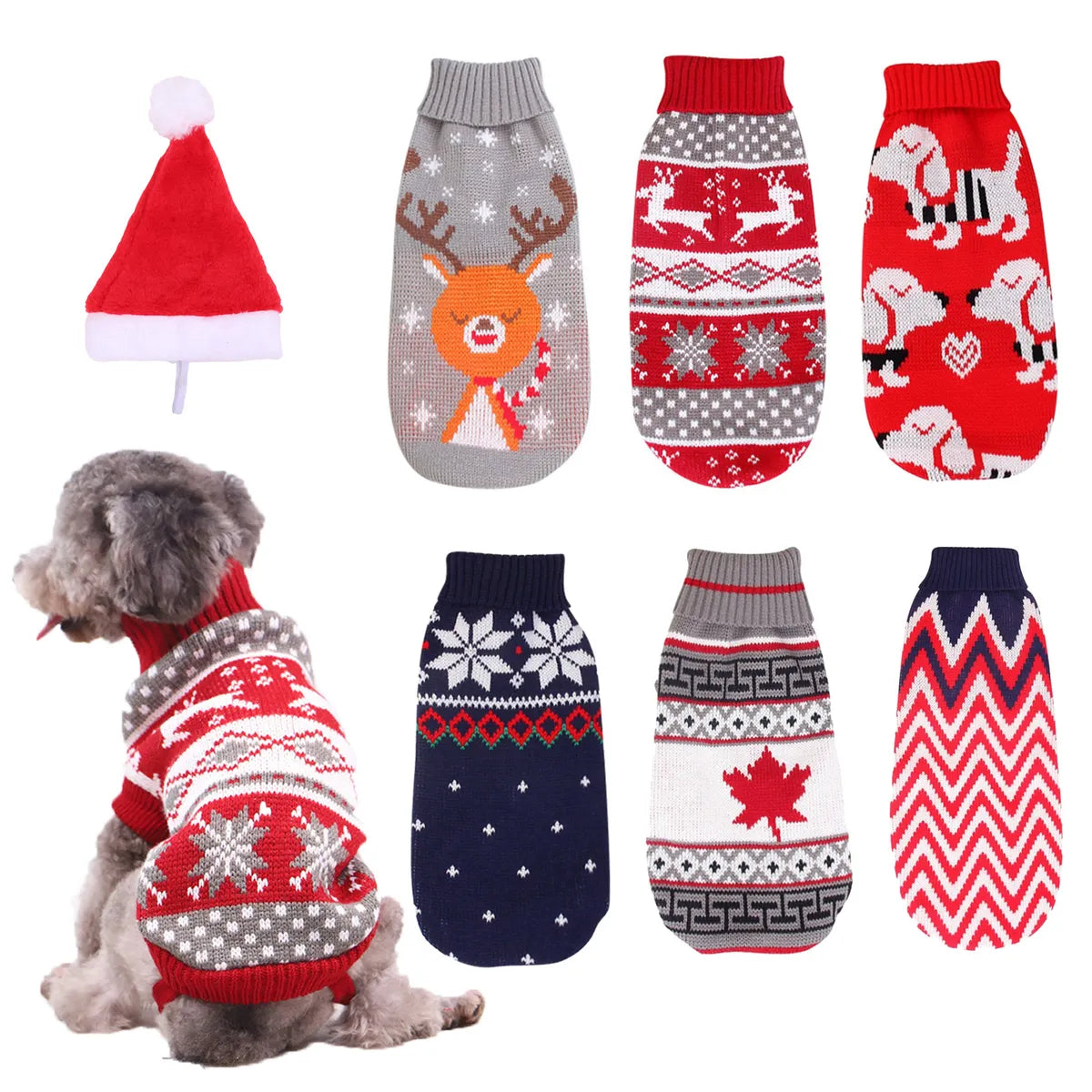 Fashion Acrylic Christmas Geometric Pet Clothing