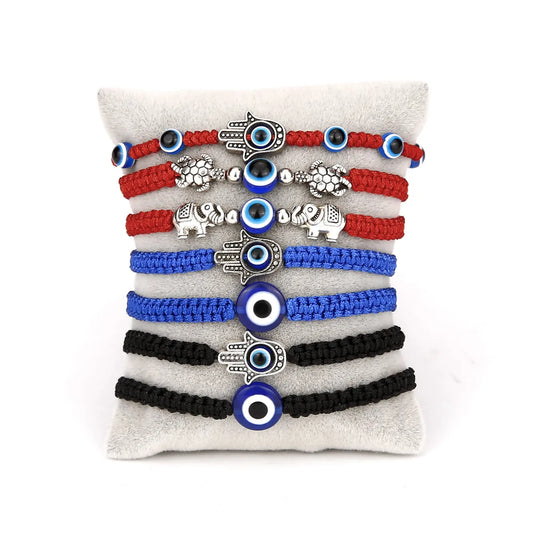 Fashion Adjustable Bracelet Creative New Blue Eye Bracelet Evil Eye Red Rope Braided Bracelet