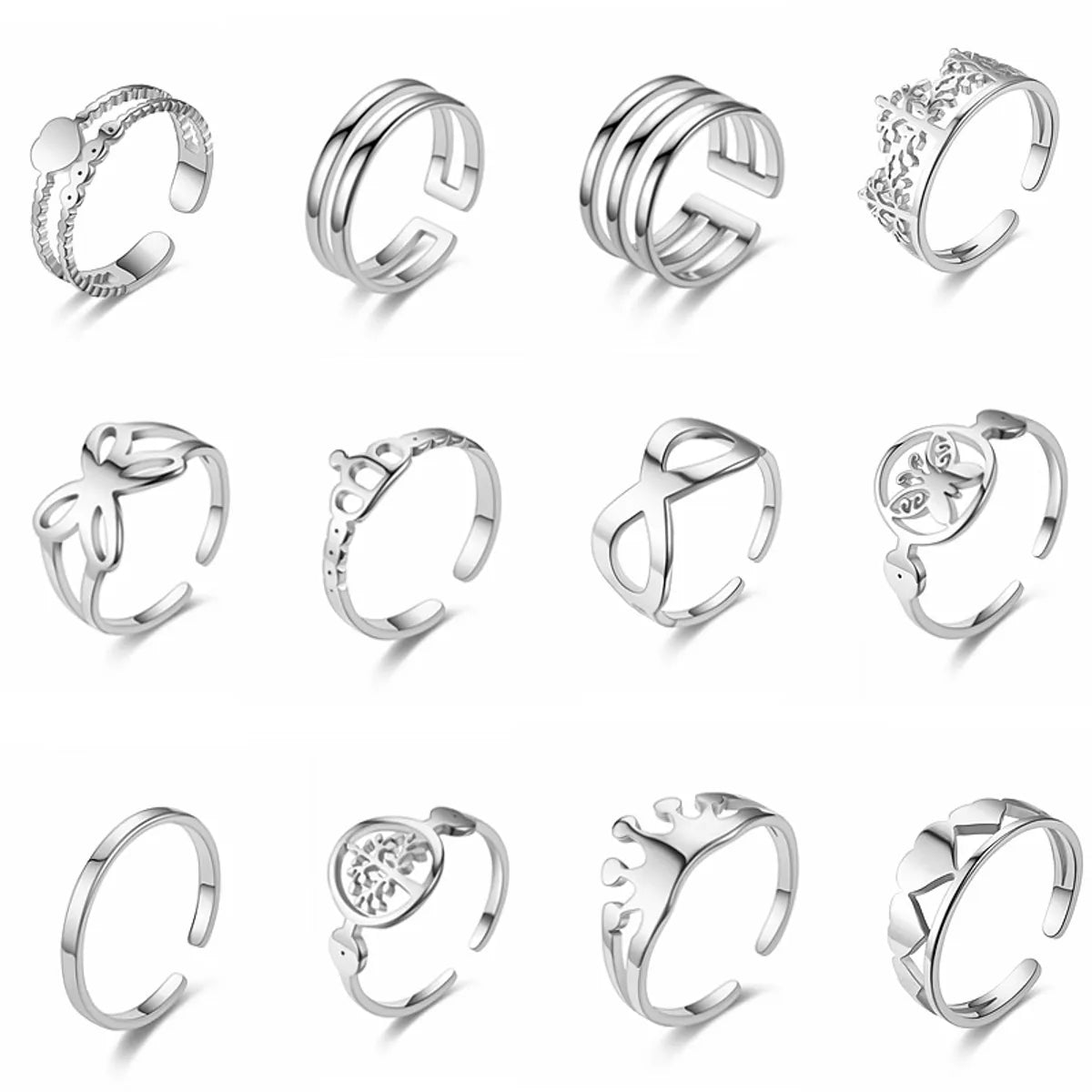 Wholesale Jewelry Heart Titanium Steel 18K Gold Plated Carving