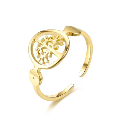 Wholesale Jewelry Heart Titanium Steel 18K Gold Plated Carving