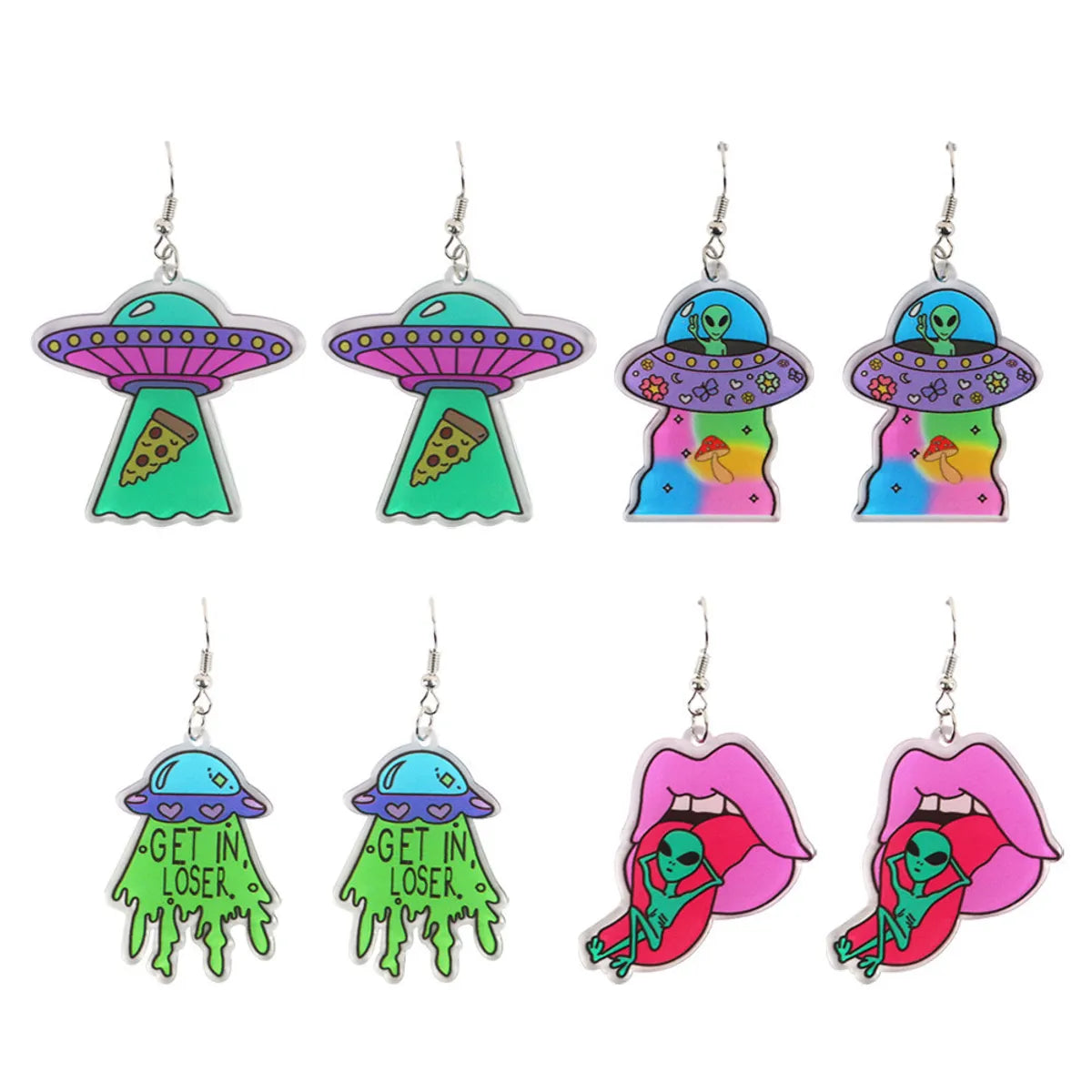 Fashion Alien Arylic Women's Drop Earrings 1 Pair