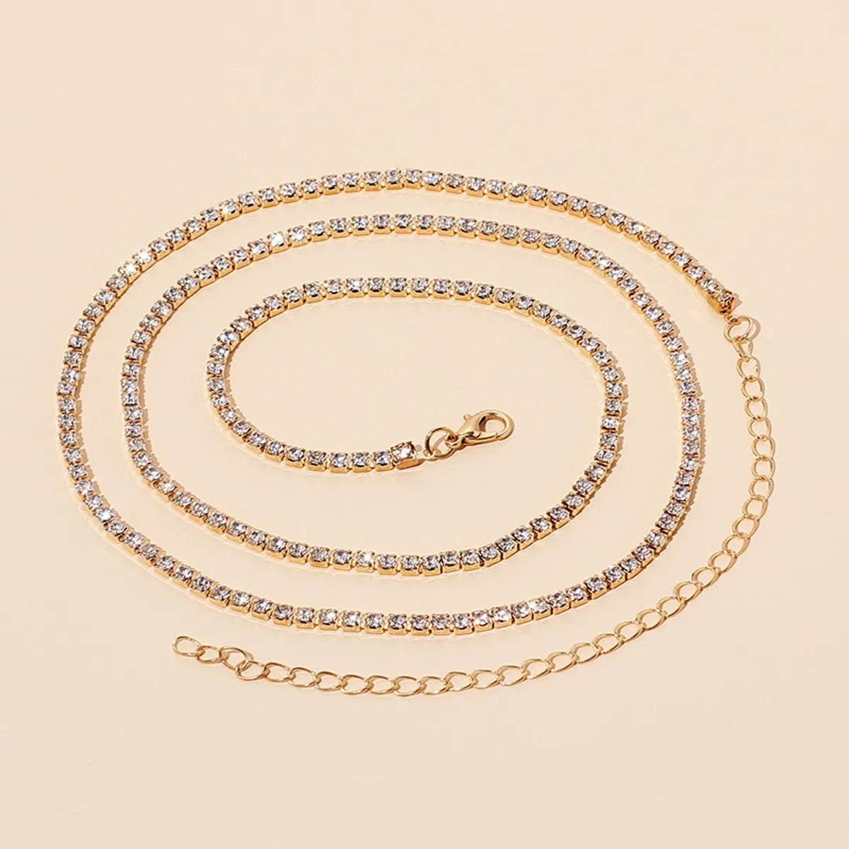 Fashion All-match  Rhinestone Waist Chain