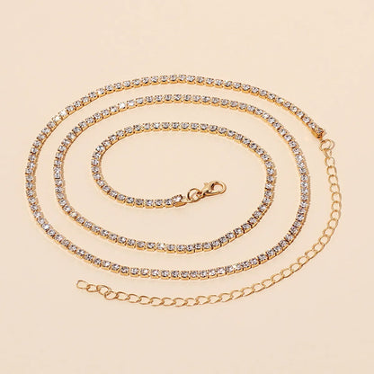 Fashion All-match  Rhinestone Waist Chain