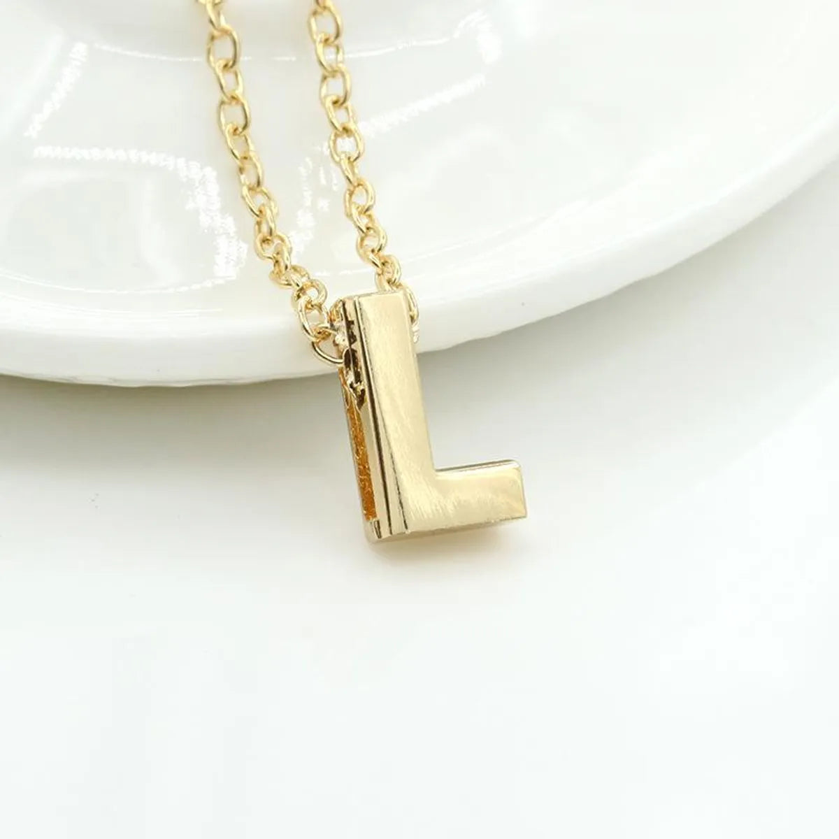 Fashion Alloy 26 Letter Necklace Nhdp154401