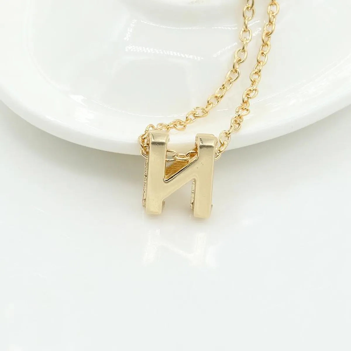 Fashion Alloy 26 Letter Necklace Nhdp154401