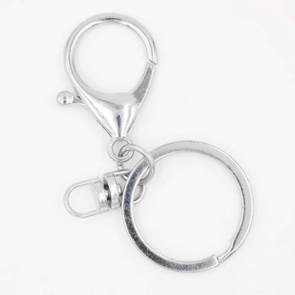 Fashion Alloy Keychain Lobster Clasp Chain Key Ring Three-Piece Jewelry Accessories