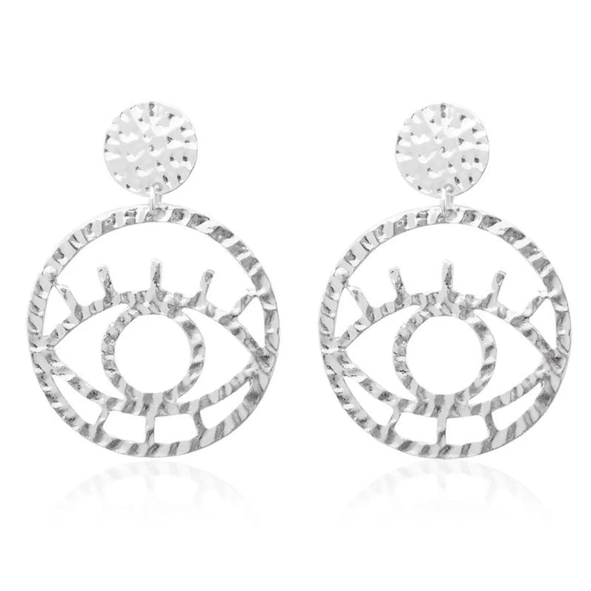 Fashion Alloy Openwork Contour Eye Earrings Nhdp150521