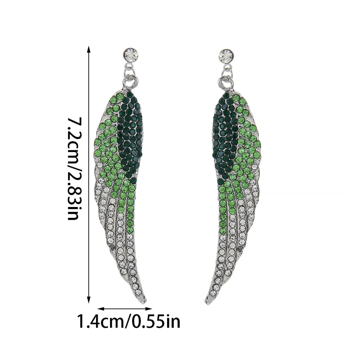 Retro Lady Novelty Wings Plating Alloy Artificial Gemstones Earrings