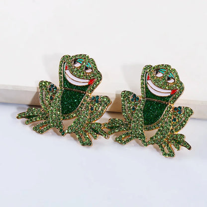 Fashion Animal Frog Diamond Earrings Wholesale Jewelry Gooddiy