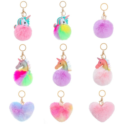 Fashion Animal Plush Bag Pendant Keychain 1 Piece