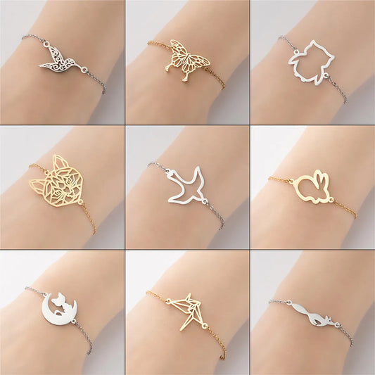 Fashion Animal Stainless Steel Bracelets Plating No Inlaid Stainless Steel Bracelets