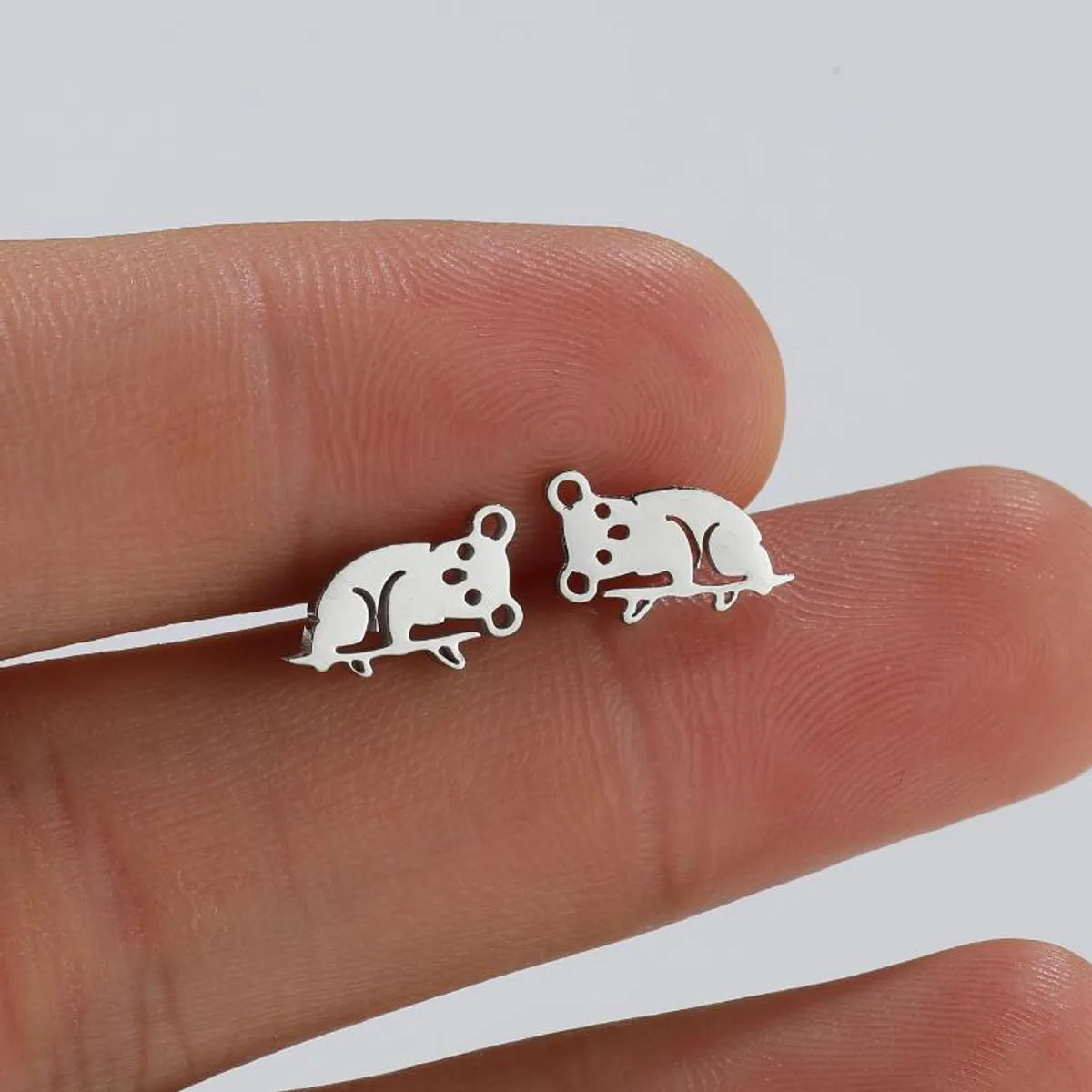 Fashion Animal Titanium Steel Ear Studs 1 Pair