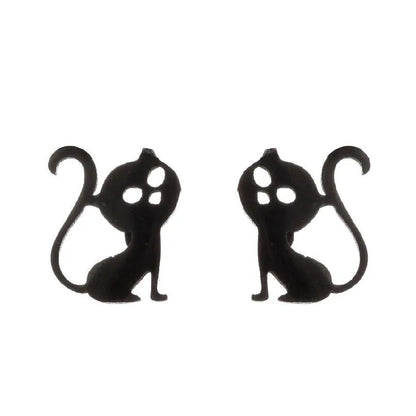 1 Pair Fashion Animal Hollow Out 304 Stainless Steel 18K Gold Plated Ear Studs