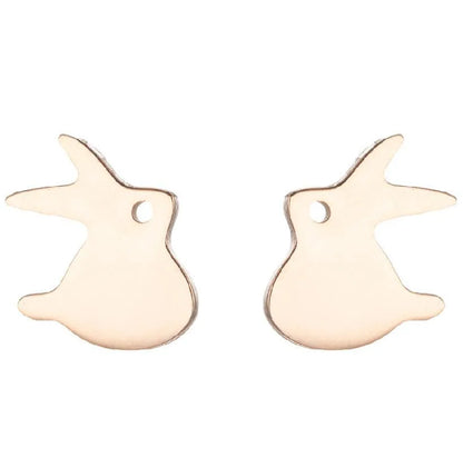 1 Pair Fashion Animal Hollow Out 304 Stainless Steel 18K Gold Plated Ear Studs