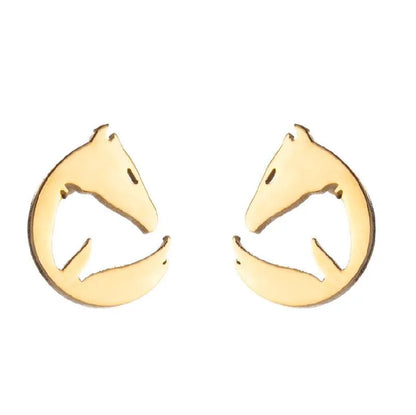 1 Pair Fashion Animal Hollow Out 304 Stainless Steel 18K Gold Plated Ear Studs