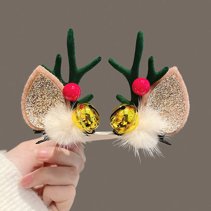 Fashion Antlers Plastic Patchwork Hair Clip 1 Pair