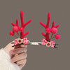 Fashion Antlers Plastic Patchwork Hair Clip 1 Pair