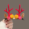 Fashion Antlers Plastic Patchwork Hair Clip 1 Pair