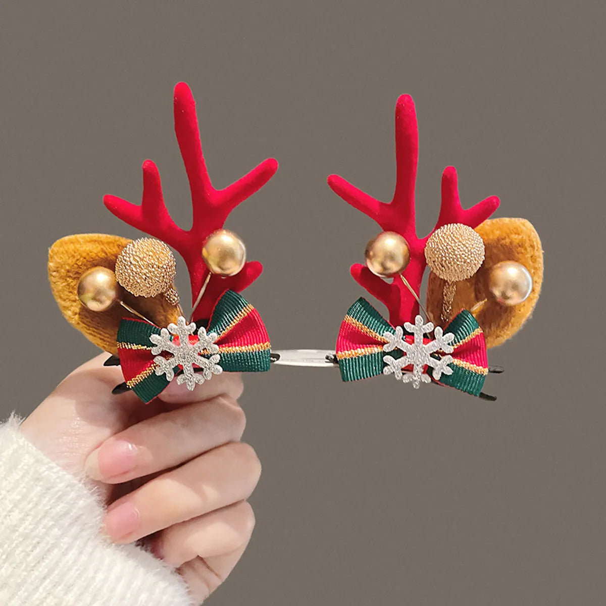 Fashion Antlers Plastic Patchwork Hair Clip 1 Pair