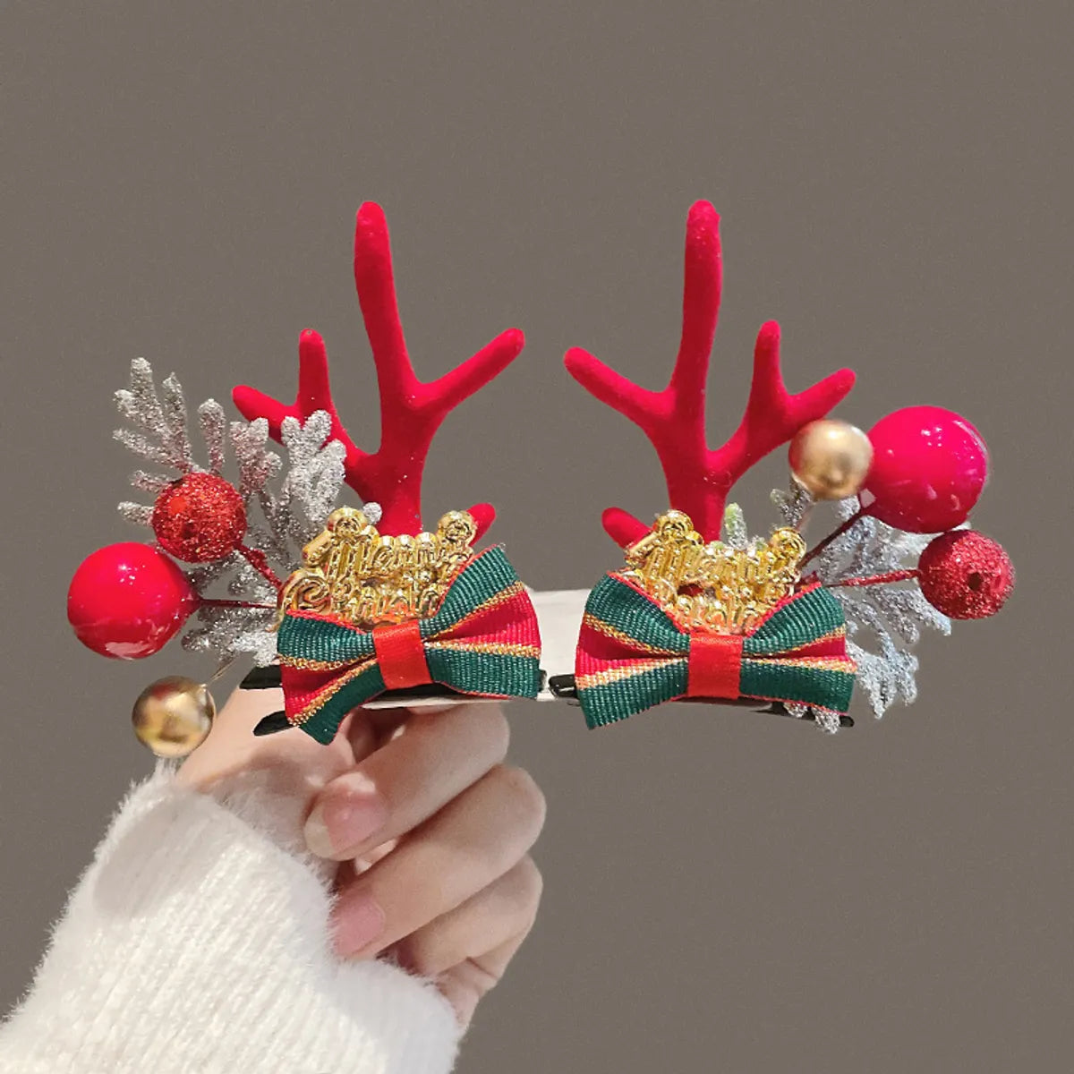 Fashion Antlers Plastic Patchwork Hair Clip 1 Pair