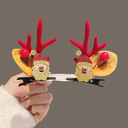 Fashion Antlers Plastic Patchwork Hair Clip 1 Pair