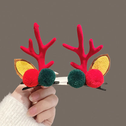 Fashion Antlers Plastic Patchwork Hair Clip 1 Pair