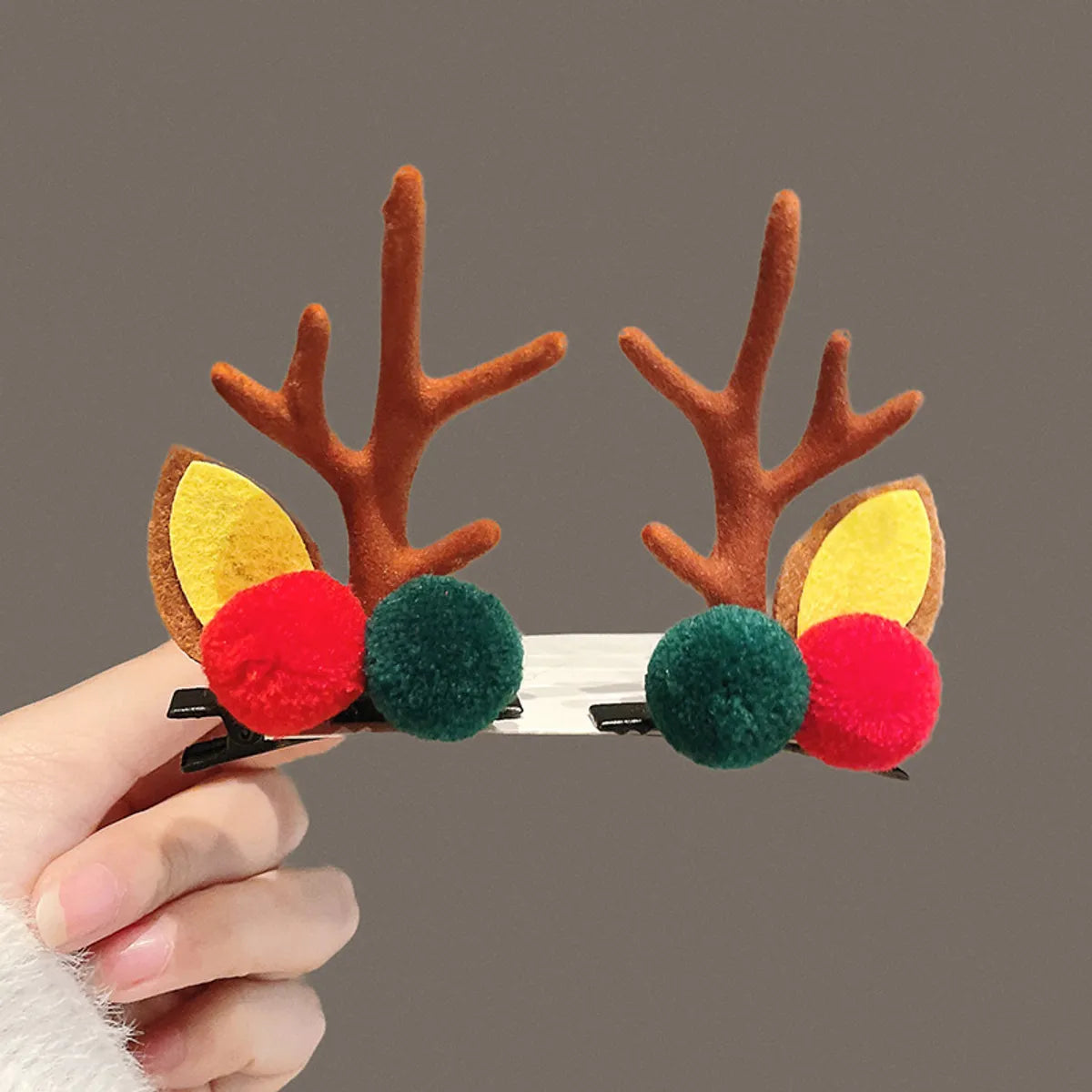 Fashion Antlers Plastic Patchwork Hair Clip 1 Pair