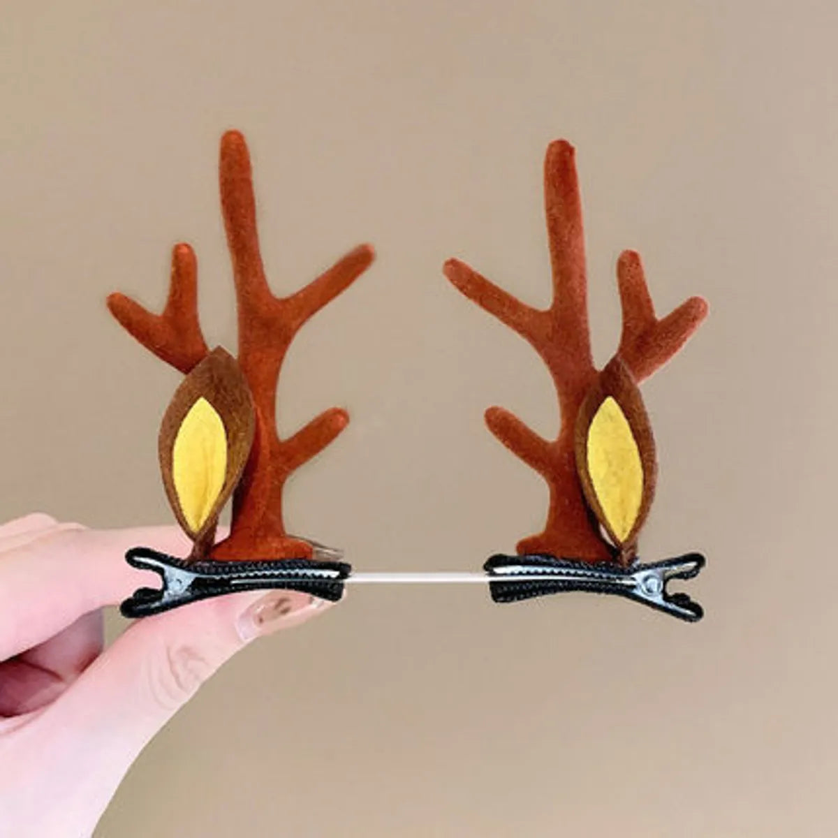 Fashion Antlers Resin Hair Clip 1 Pair