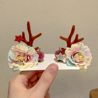 Fashion Antlers Resin Hair Clip 1 Pair