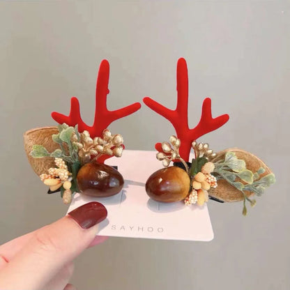 Fashion Antlers Resin Hair Clip 1 Pair