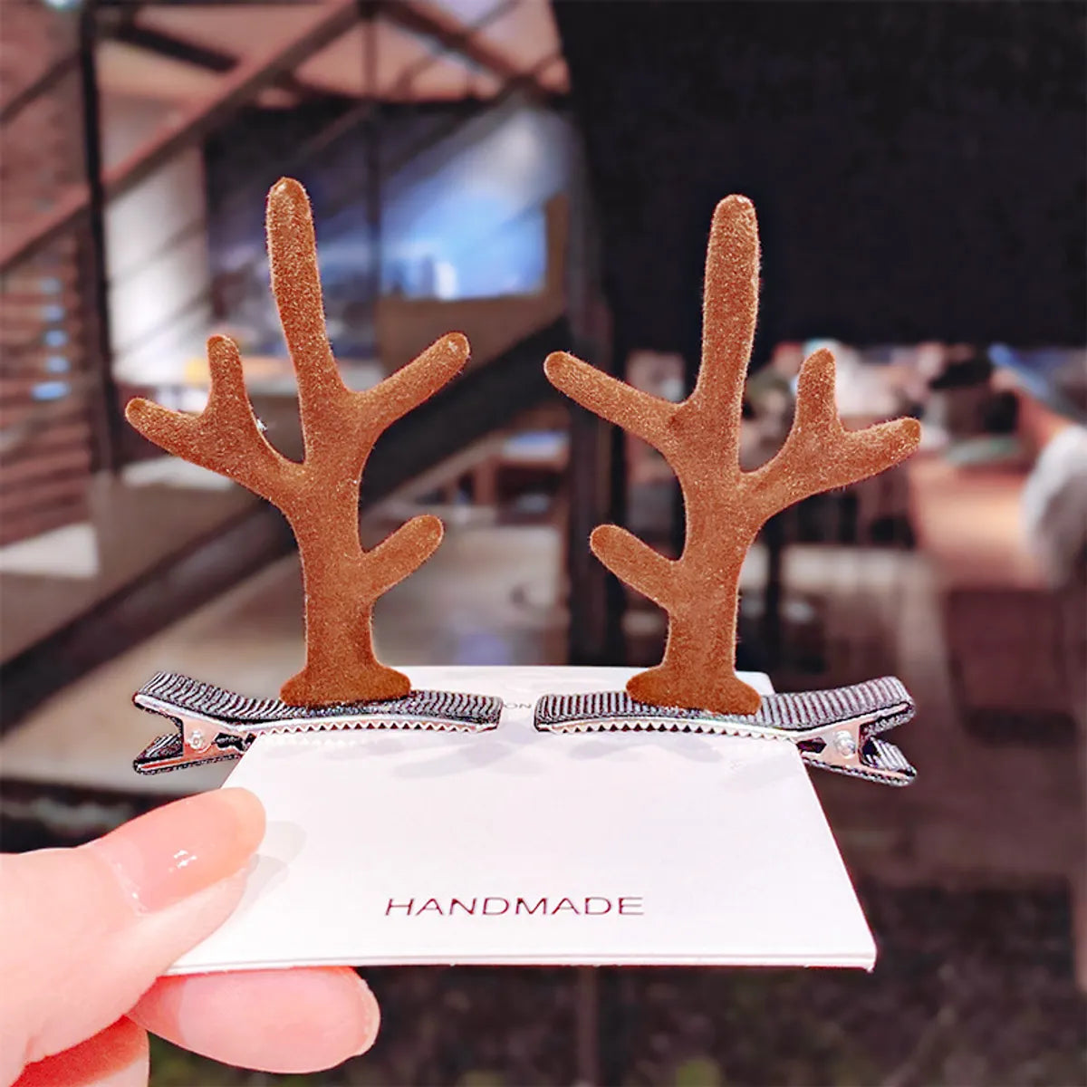 Fashion Antlers Resin Hair Clip 1 Pair