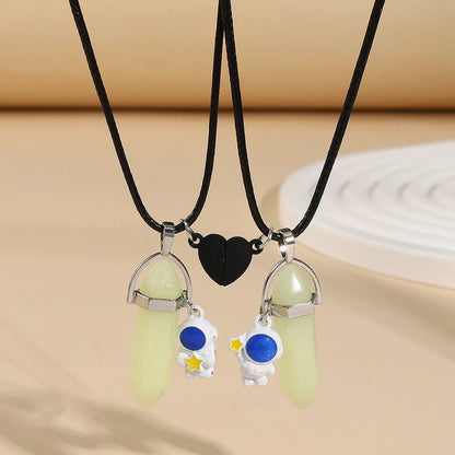 Fashion Astronaut Alloy Couple Pendant Necklace