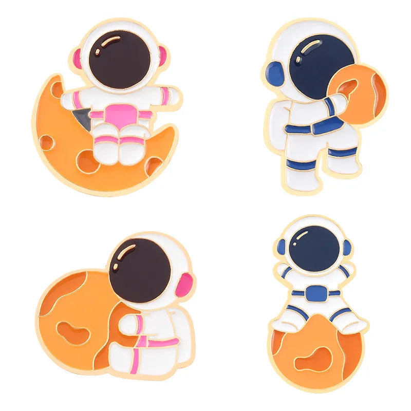 Fashion Astronaut Alloy Plating Unisex Brooches