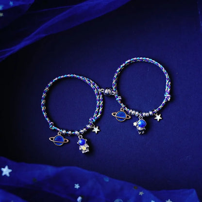 Fashion Astronaut Star Alloy Knitting Bracelets