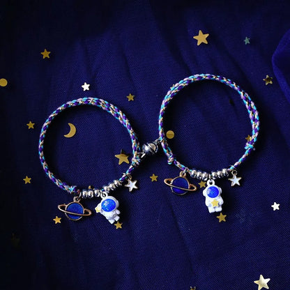 Fashion Astronaut Star Alloy Knitting Bracelets