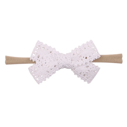 Fashion Baby Nylon Soft Seamless Hairband European And American Baby Plaid Bowknot Headband