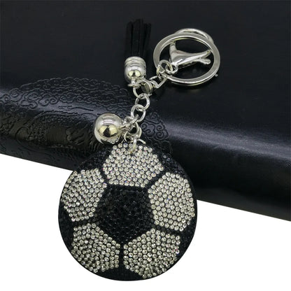 Fashion Ball Alloy Plating Rhinestones Keychain 1 Piece