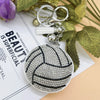 Fashion Ball Alloy Plating Rhinestones Keychain 1 Piece