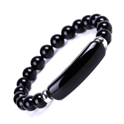 Fashion Ball Natural Stone Beaded Polishing Bracelets 1 Piece