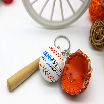 Fashion Baseball Pu Leather Unisex Bag Pendant Keychain