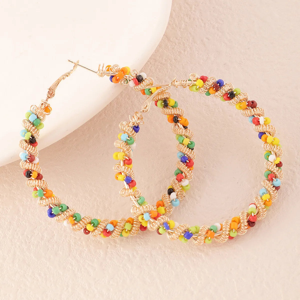 Fashion Beads Round Bohemian Big Earrings Wholesale Gooddiy